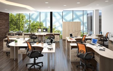 Набор мебели в офис SIMPLE с эргономичными столами и тумбами во Владимире - предосмотр 3